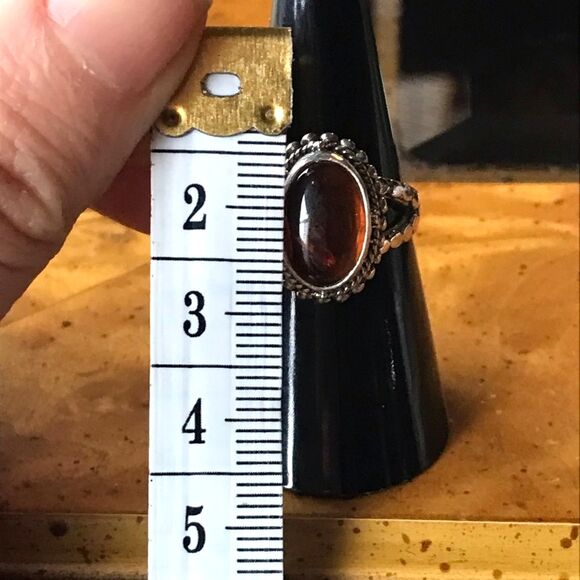 Natural Baltic Amber Sterling Silver Ring Size 7 Discounted - Picture 7 of 12